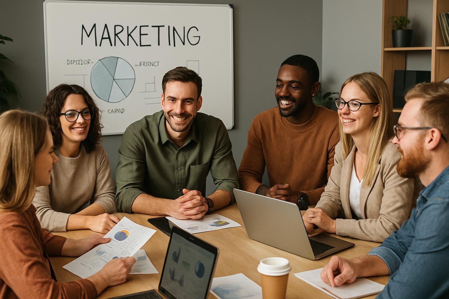 Team strategizing together