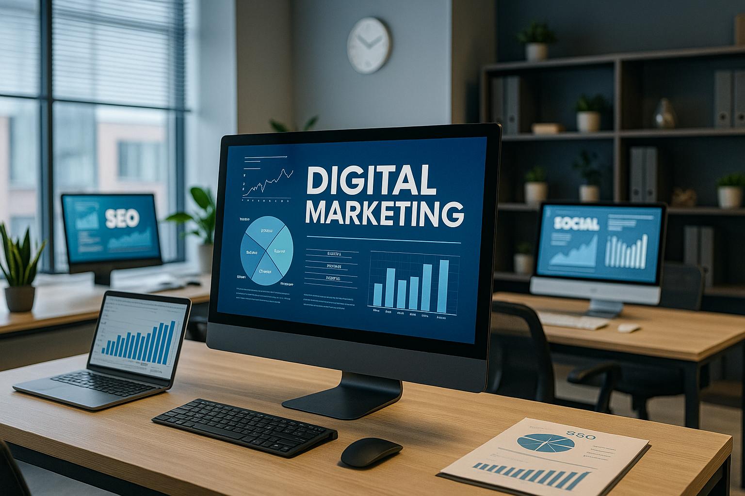 Digital marketing office setup